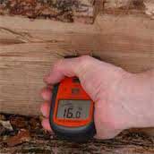 measure the moisture content of your firewood before you use it to make a fire.